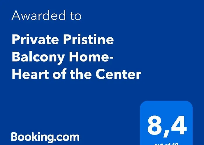 Private Pristine Balcony Home- Heart Of The Center *